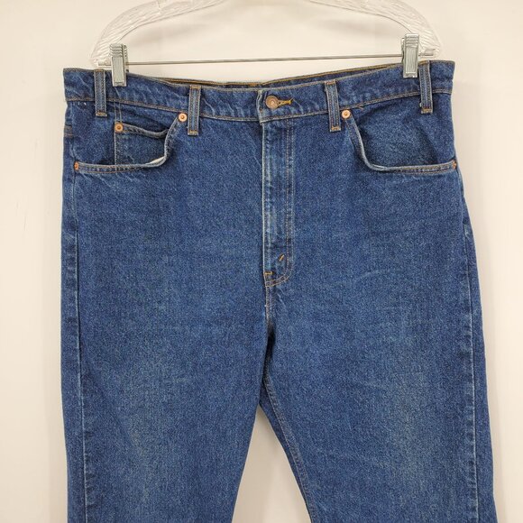 Vintage Levi's 505 Regular Fit Straight Leg Orange Tab Denim Jeans 38x30 - Picture 7 of 8